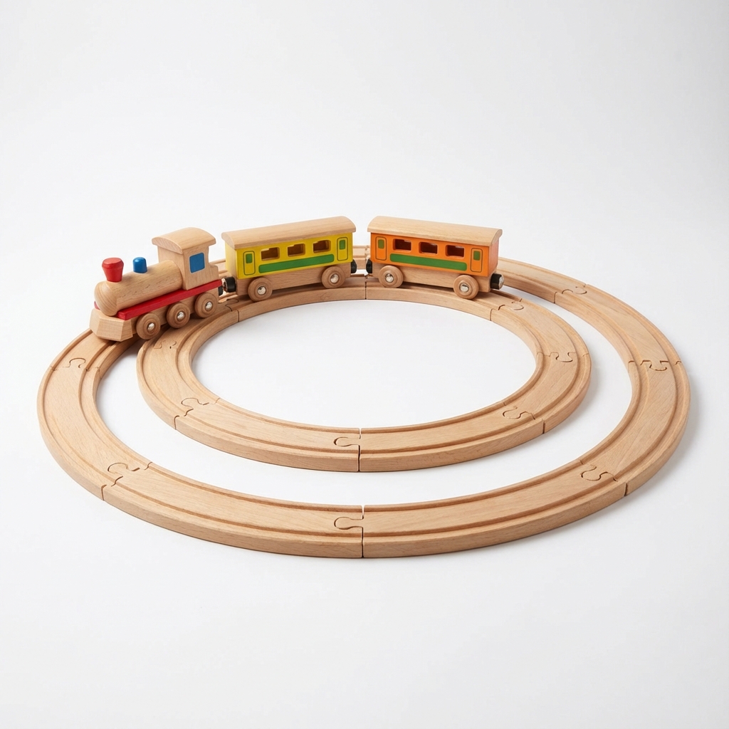 Wooden train set